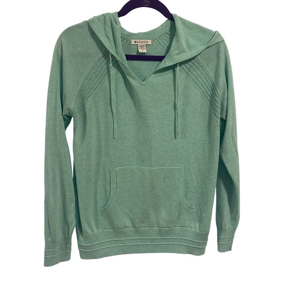 Athleta Evergreen Hoodie Sweater in Paradiso Blue‎ Size S